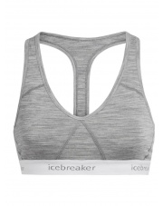 Stanik Icebreaker W SPRITE RACERBACK BRA metro heather