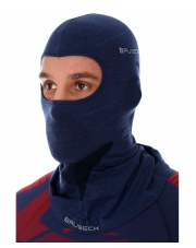 Kominiarka Brubeck unisex WOOL BALACLAVA navy blue 