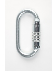 Karabinek stalowy Edelweiss oval triact lock Z103