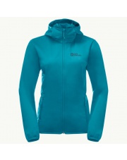 Kurtka softshell damska Jack Wolfskin WINDHAIN HOODY W freshwater blue