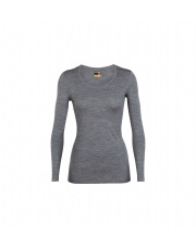 Koszulka damska Icebreaker 200 OASIS LS SCOOP Gritstone Heather