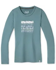 Koszulka Smartwool W SPORT 150 UNDER A MIDNIGHT SKY LONG SLEEVE  GRAPHIC TEE blue spurce