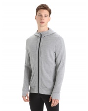 Bluza Icebreaker QUANTUM III LS zip hood metro