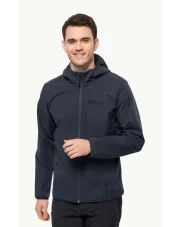 Kurtka softshellowa JACK WOLFSKIN BORNBERG HOODY  night blue