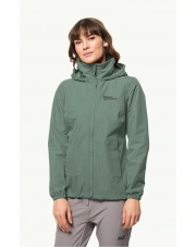 Kurtka damska Jack Wolfskin STORMY POINT 2L green