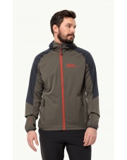 Kurtka softshell męska Jack Wolfskin FELDBERG HOODY cold coffee