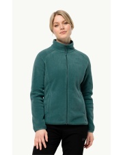 Bluza polarowa damska Jack Wolfskin MOONRISE FULLZIP petrol 