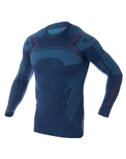 Koszulka męska Brubeck THERMO LS13040A jeansowa