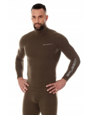 Koszulka męska Brubeck RANGER WOOL khaki