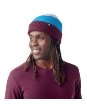 Czapka Smartwool CANTAR COLORBLOCK eggplant plaid
