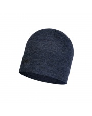 Czapka Buff MIDWEIGHT MERINO WOOL HAT night blue melange